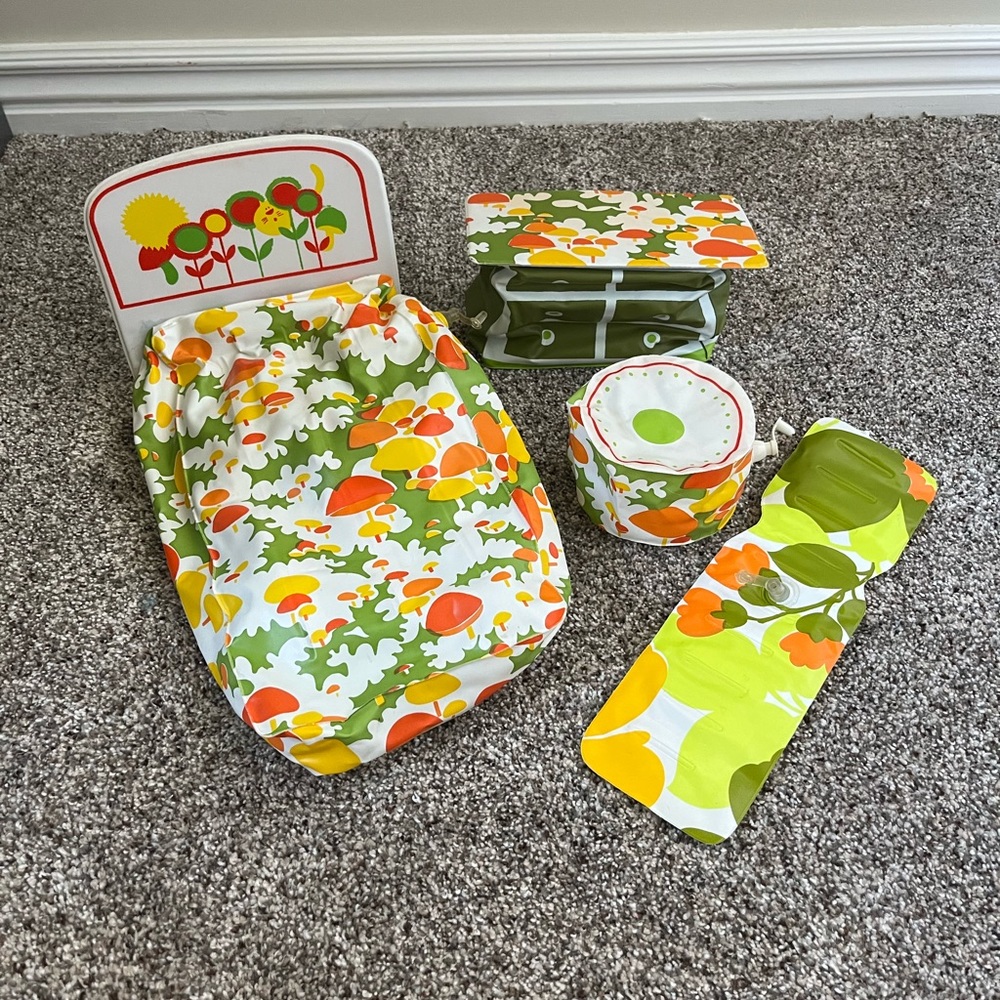 1970s Vintage Puff ‘N Play 4-Piece Furniture Set